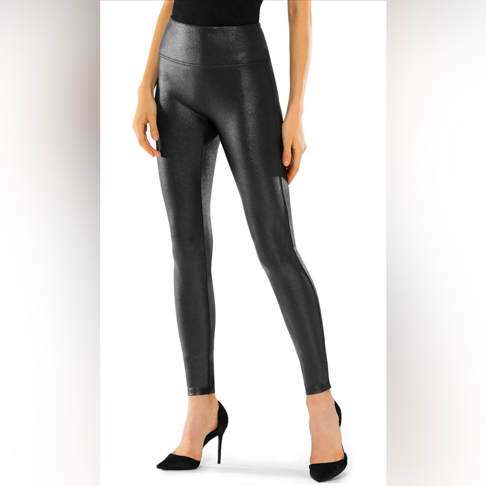 NEW CLIV Vegan Leather Leggings High Waisted Stretch Matte Leather Tight L